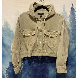 Forever‎ 21 Cropped Denim coat size Small